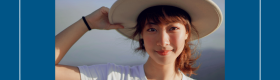 Young woman in a sun hat