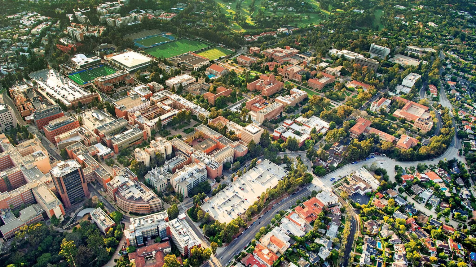Arial view of UCLA campus