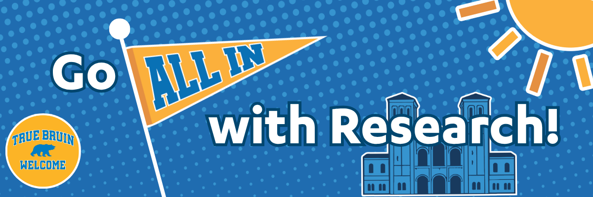 Banner reading go all in with research